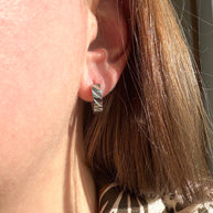 Argollas Plateadas Zirconium