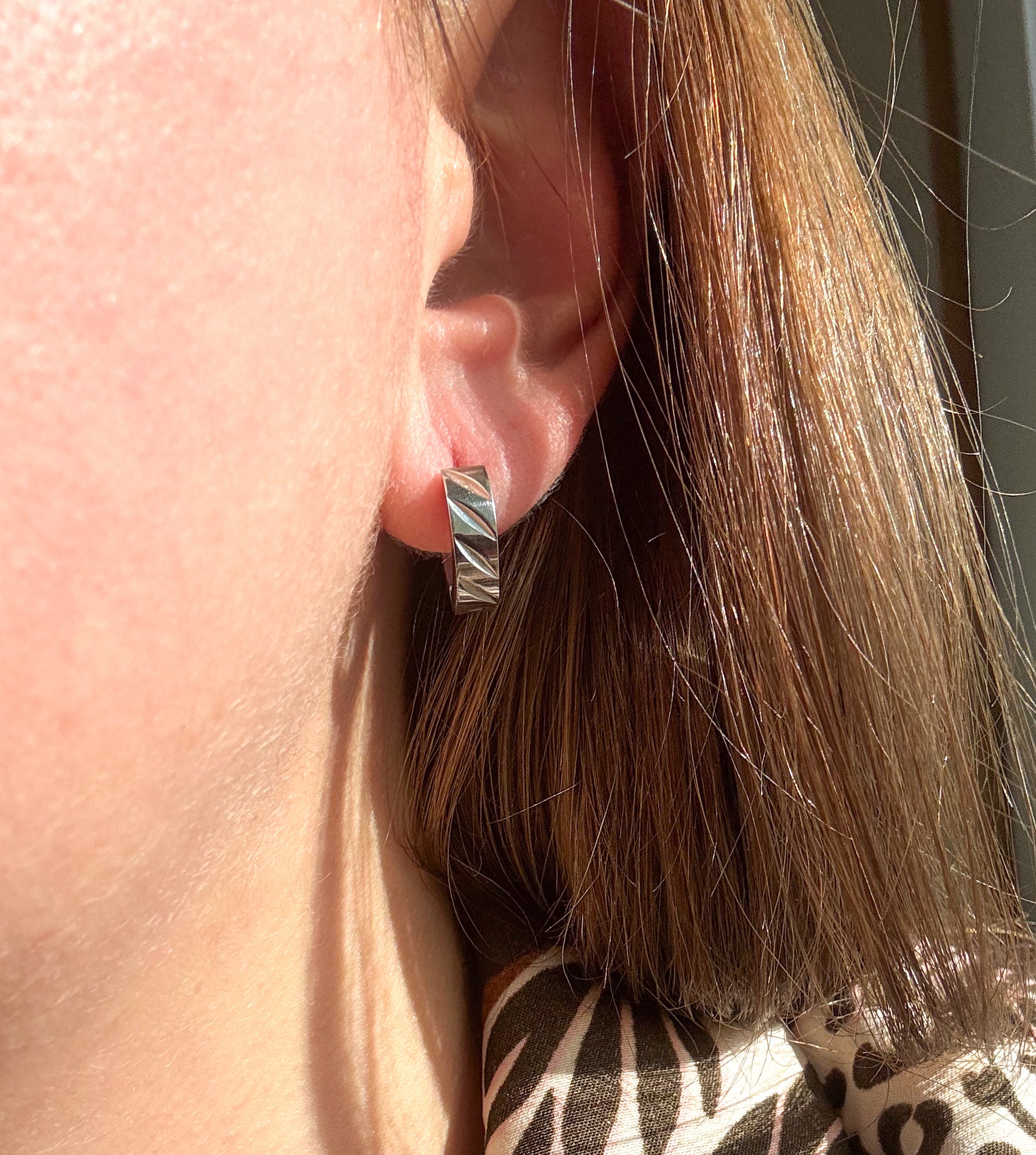 Argollas Plateadas Zirconium