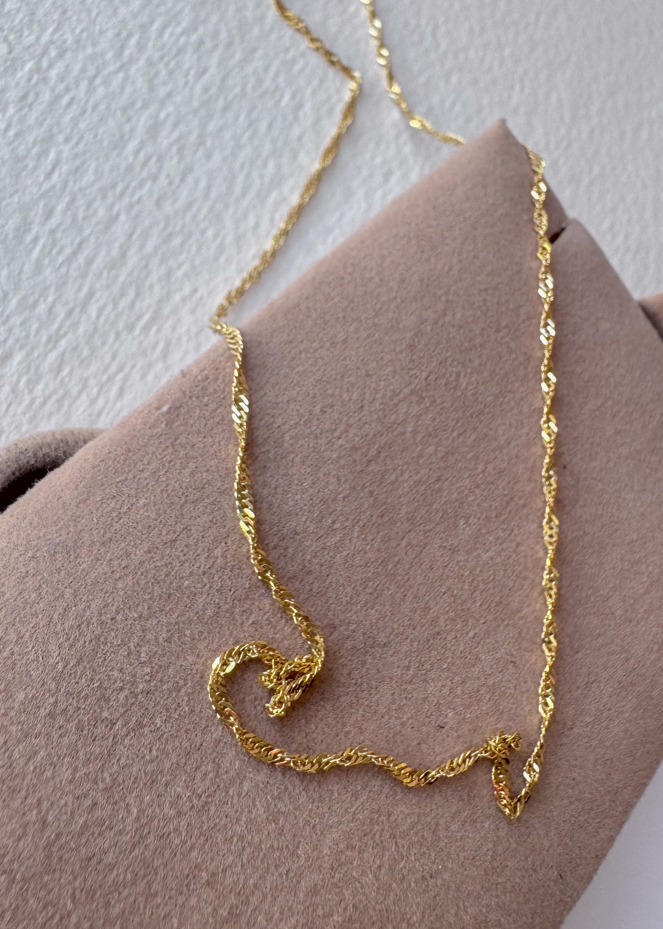 Singapure Chain 18k Solid Gold Necklace