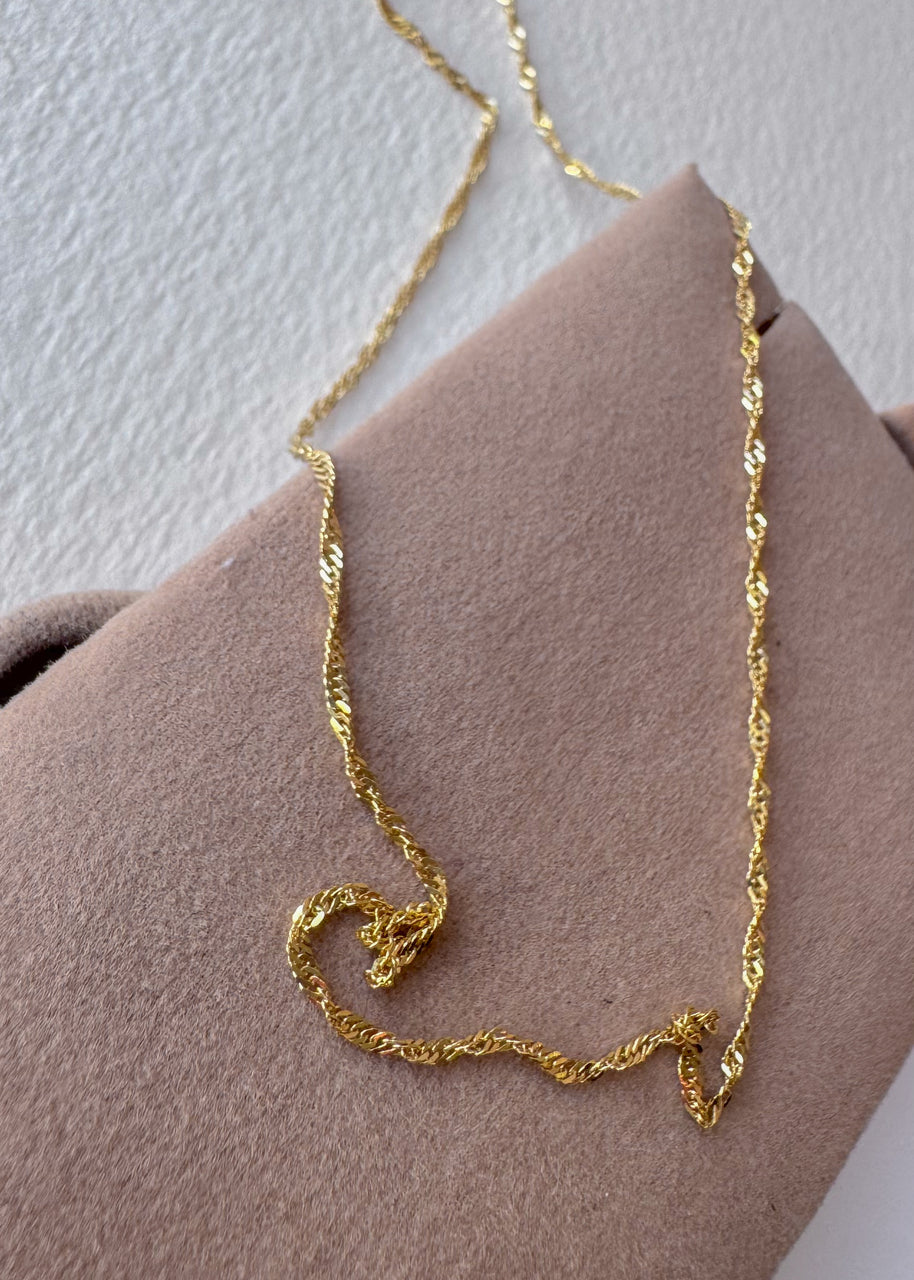 Singapure Chain 18k Solid Gold Necklace