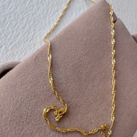 Singapure Chain 18k Solid Gold Necklace