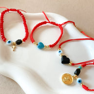 Variety of Red Threads Protection Charms Adjustable Bracelets