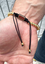 Load image into Gallery viewer, Gold Cross Men Bracelet
