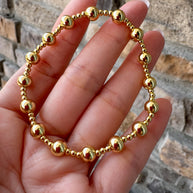 Pulsera Elastica Balines Dorados