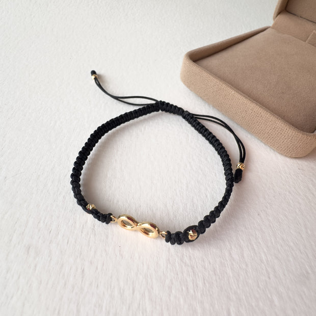 Infinity 18K Gold String Bracelet