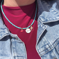 God Charms Turquoise Necklace