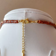Big Golden Sun in a Brown Goldstone Necklace