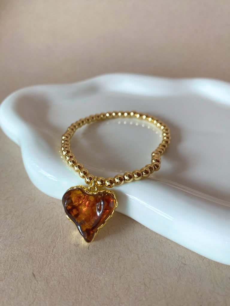 2 Styles of Hearts Medium Stretch Bracelet