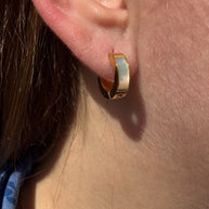 Golden Classic Mother Of Pearl Steel Hoops