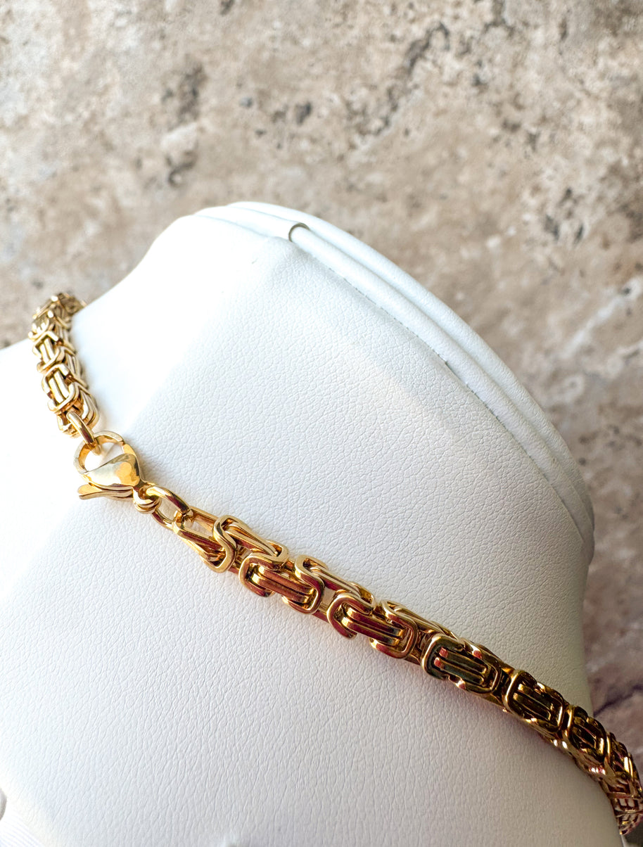 Interlaced Style Golden Thick Chain