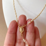 Guadalupe Virgin Pearls Rosary