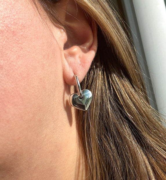 Argollas Corazon Silver