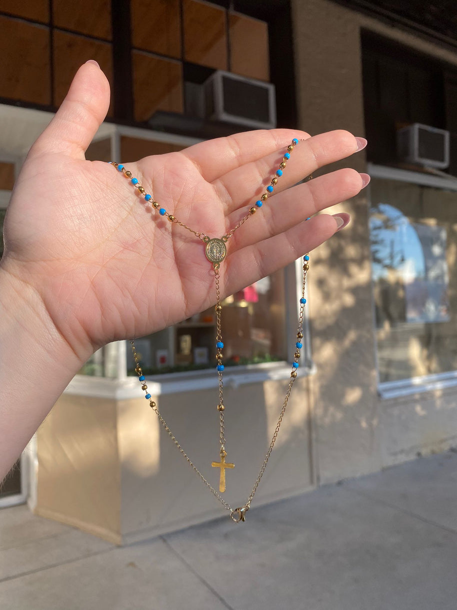 Blue Steel Guadalupe Rosary
