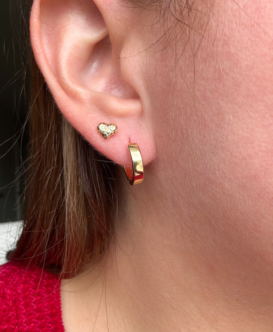 Classic Plain Golden Mini Hoops