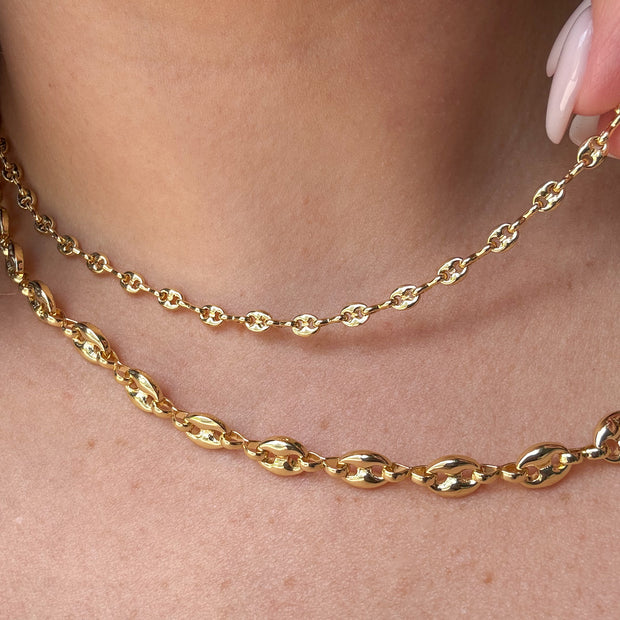 Medium Coffee Grain Chain Necklace