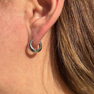 Gold & Silver Oval Hoops