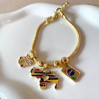 Harina Pan Venezuelan Map 3 Charms Style Bracelet