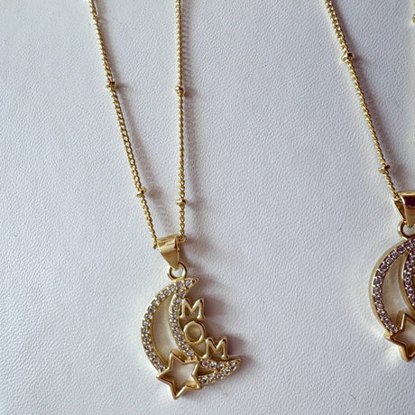 Mom Star & Moon Shape Necklace