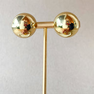 Golden Steel Circular Big Earrings