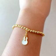 Happy Face, Textured Heart and Guitar Elastic Bracelets