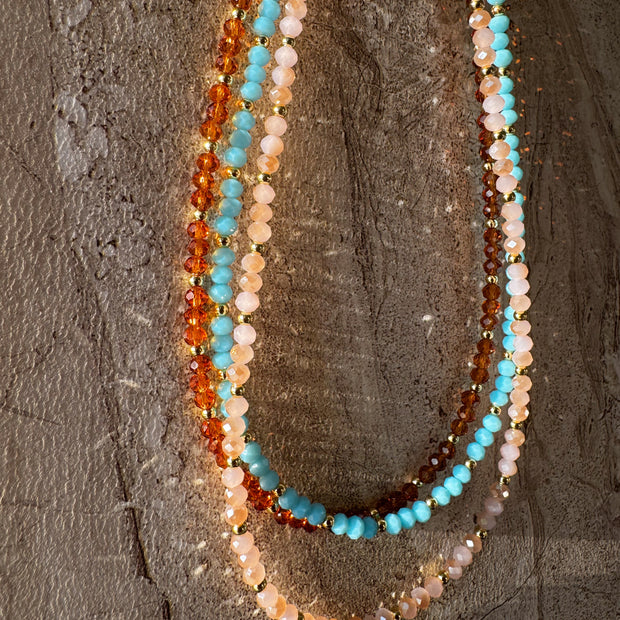 Cadenas Cristales Colores Variados