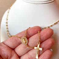 Golden Shiny Balls Guadalupe Rosary