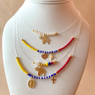4 different Styles of Venezuelan Type of Ghost Necklaces