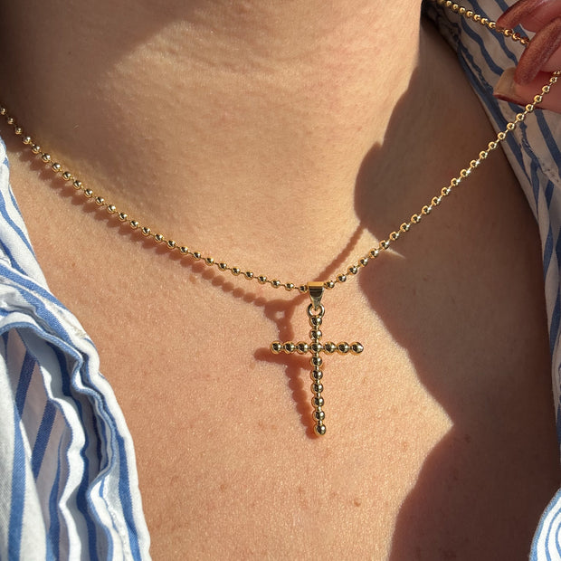 Golden Balin Cross Necklace