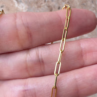 Paper Click Chain 18k Solid Italian Necklace