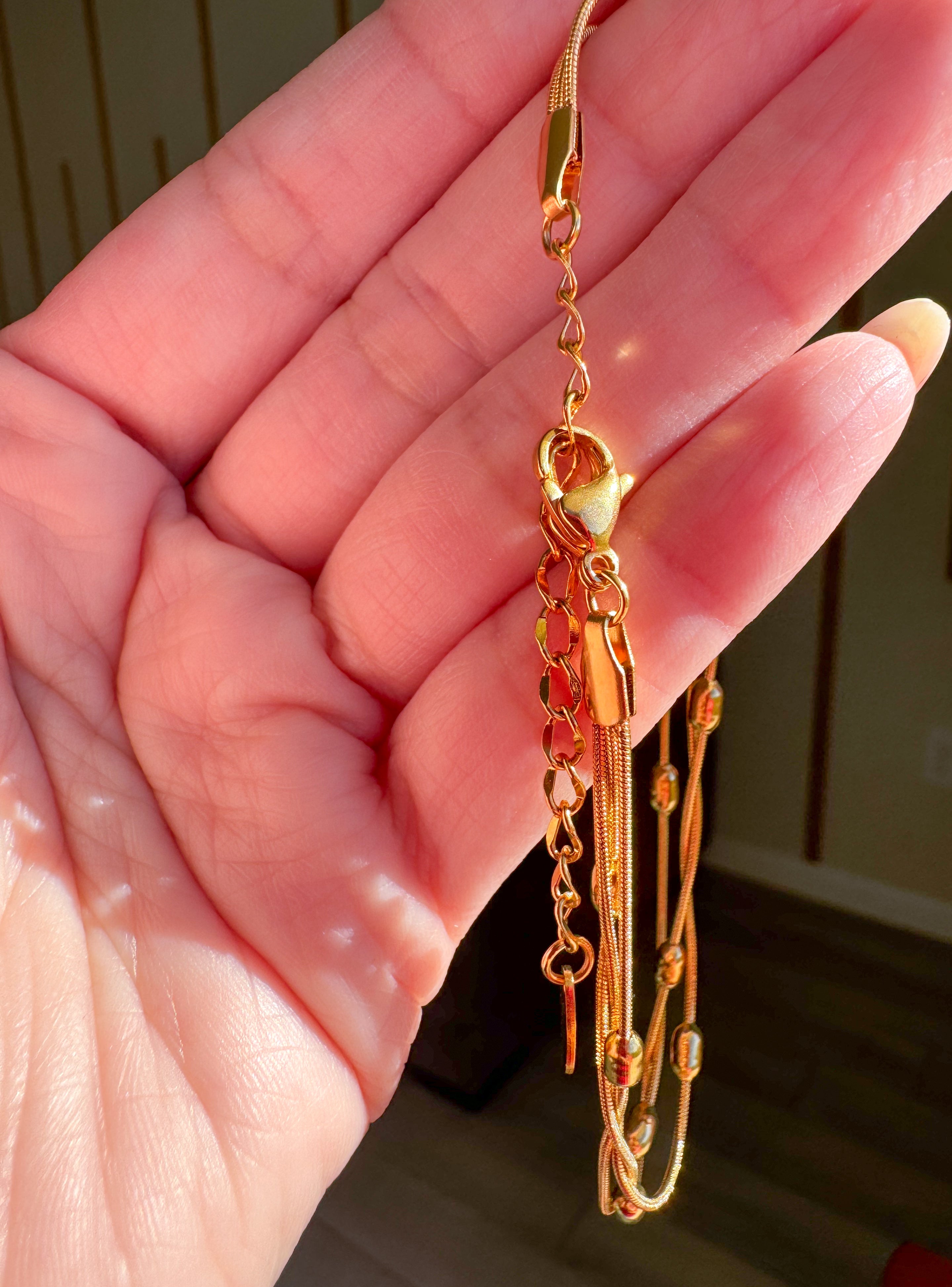 Snake Style Golden Anklet