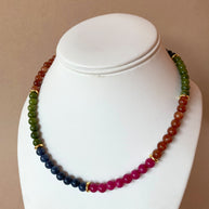 Dark Multicolor Beads Necklace