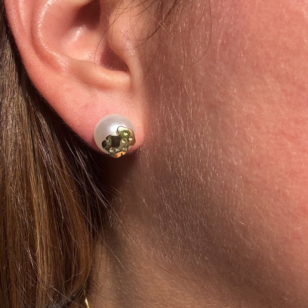 Aretes Mini Osito en Perla