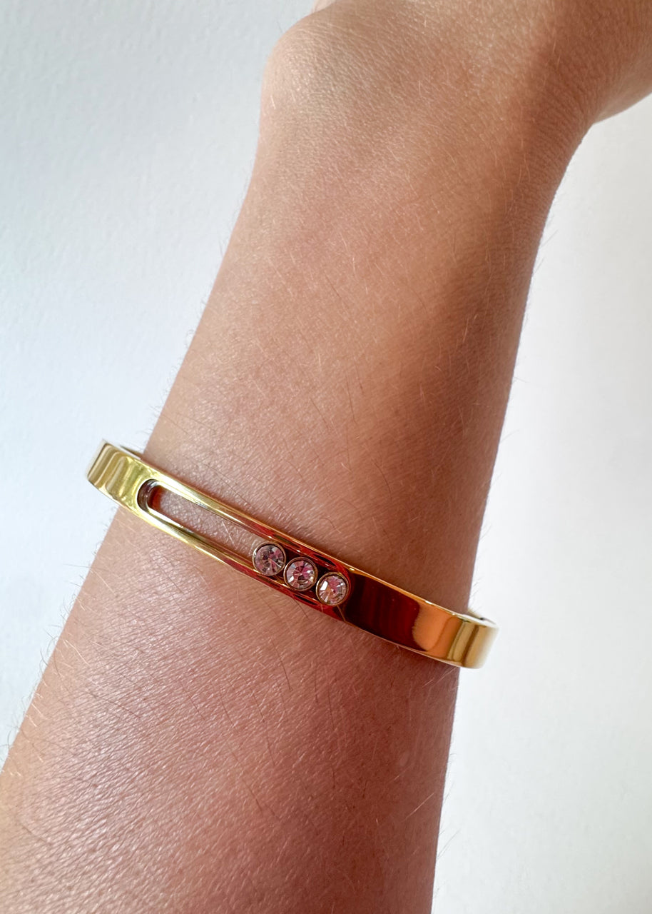 Bangle Move Thick Golden Steel Bracelet