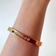 Bangle Move Thick Golden Steel Bracelet
