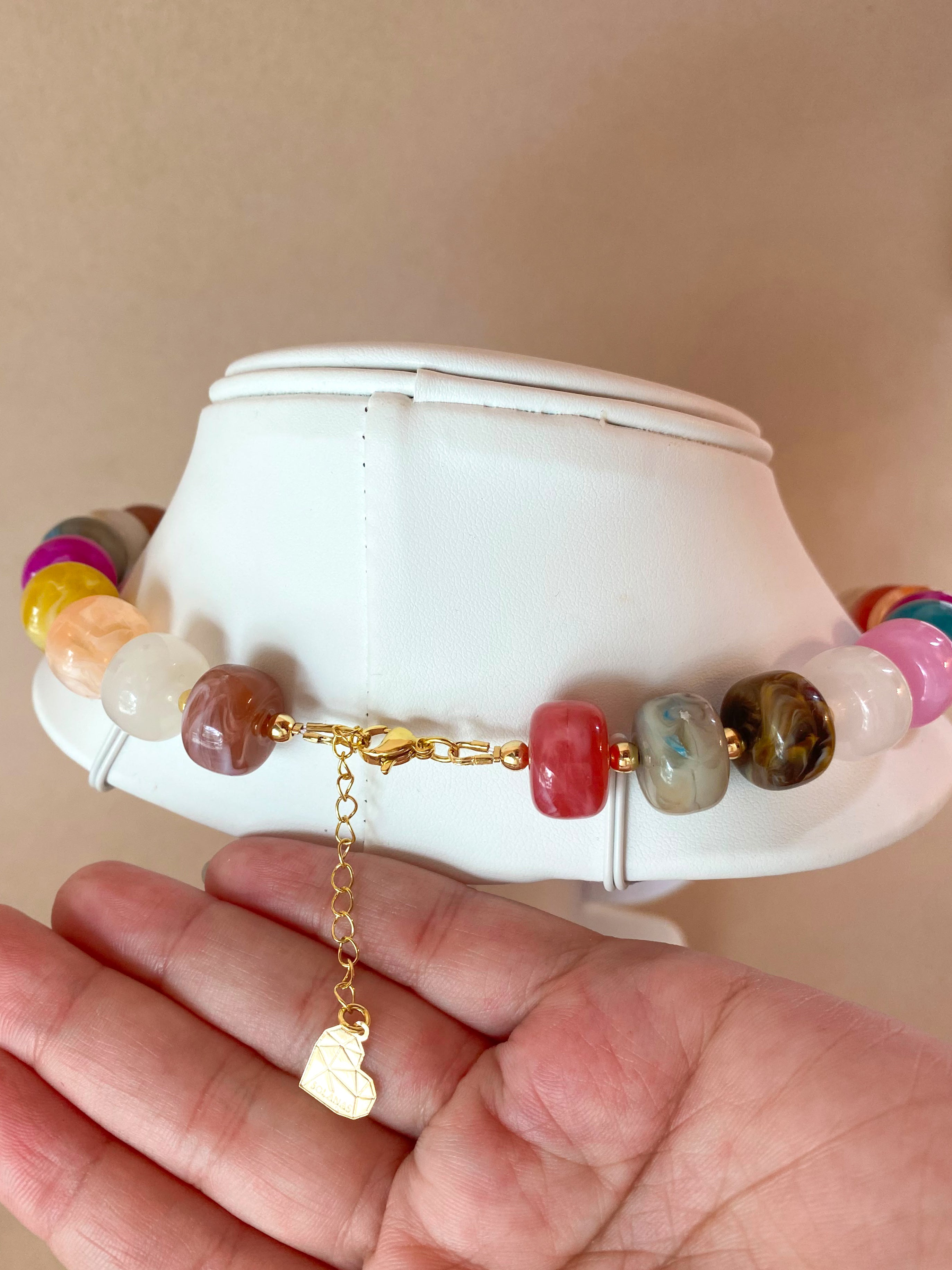 Big Multicolor Beads Pattern Necklace
