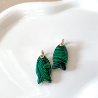 Malachite Stone Fish Charms