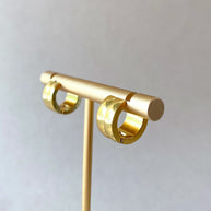 Golden Steel 2 Lines Hoops
