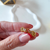 Gold and Shiny Links Style Steel Ring