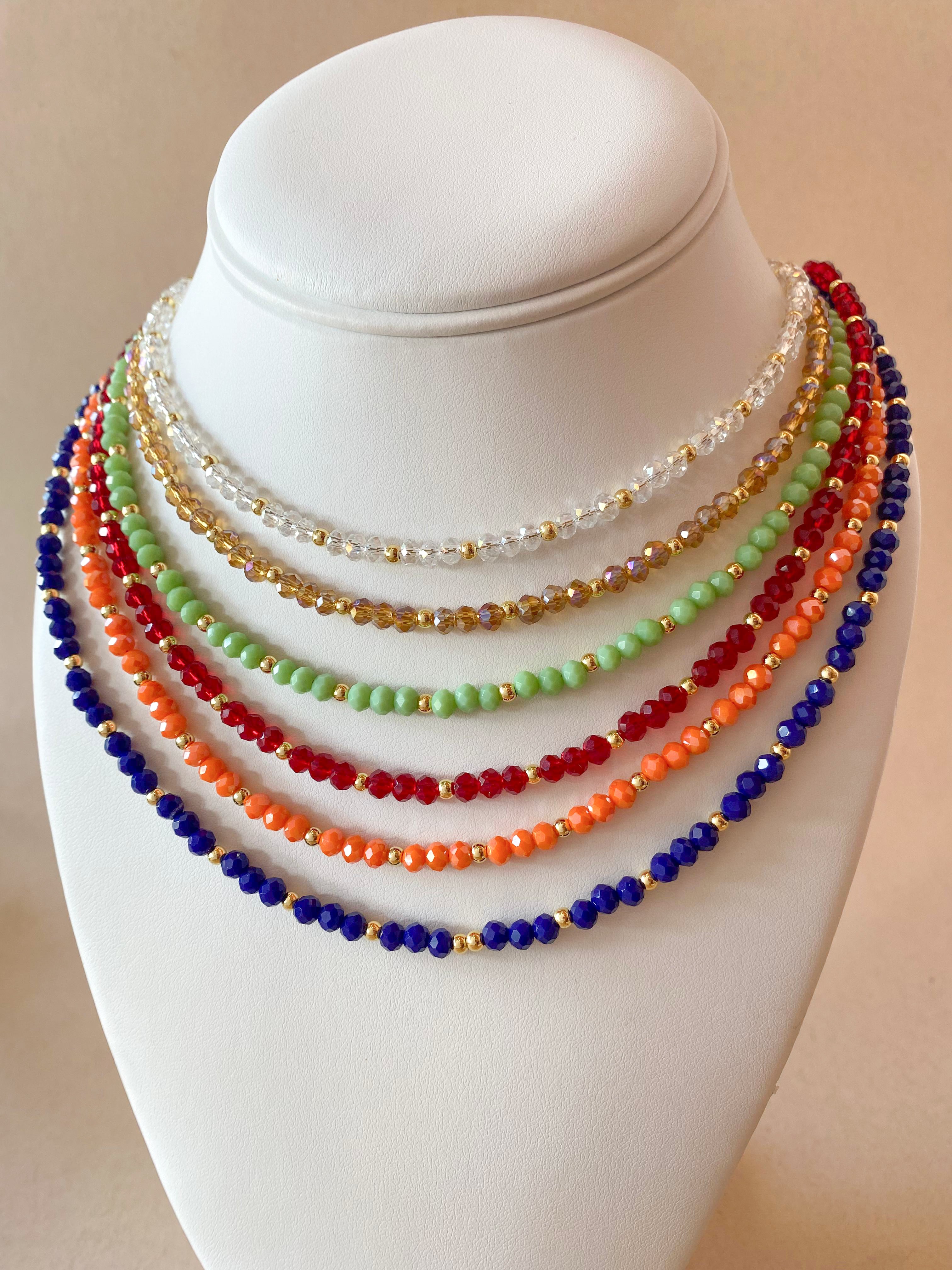 Colorful Crystals Style Necklaces