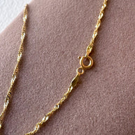 Singapure Chain 18k Solid Gold Necklace
