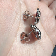 Aretes Corazon Silver Cristales
