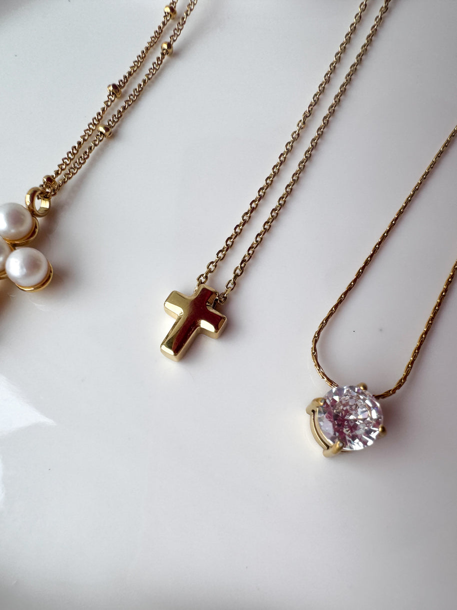 Variety of Necklaces with Crosses & Crystal