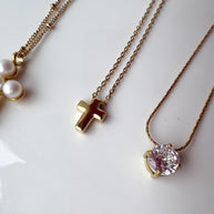Variety of Necklaces with Crosses & Crystal