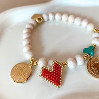 St Benedict, Our father and more Religious Charms Bracelet