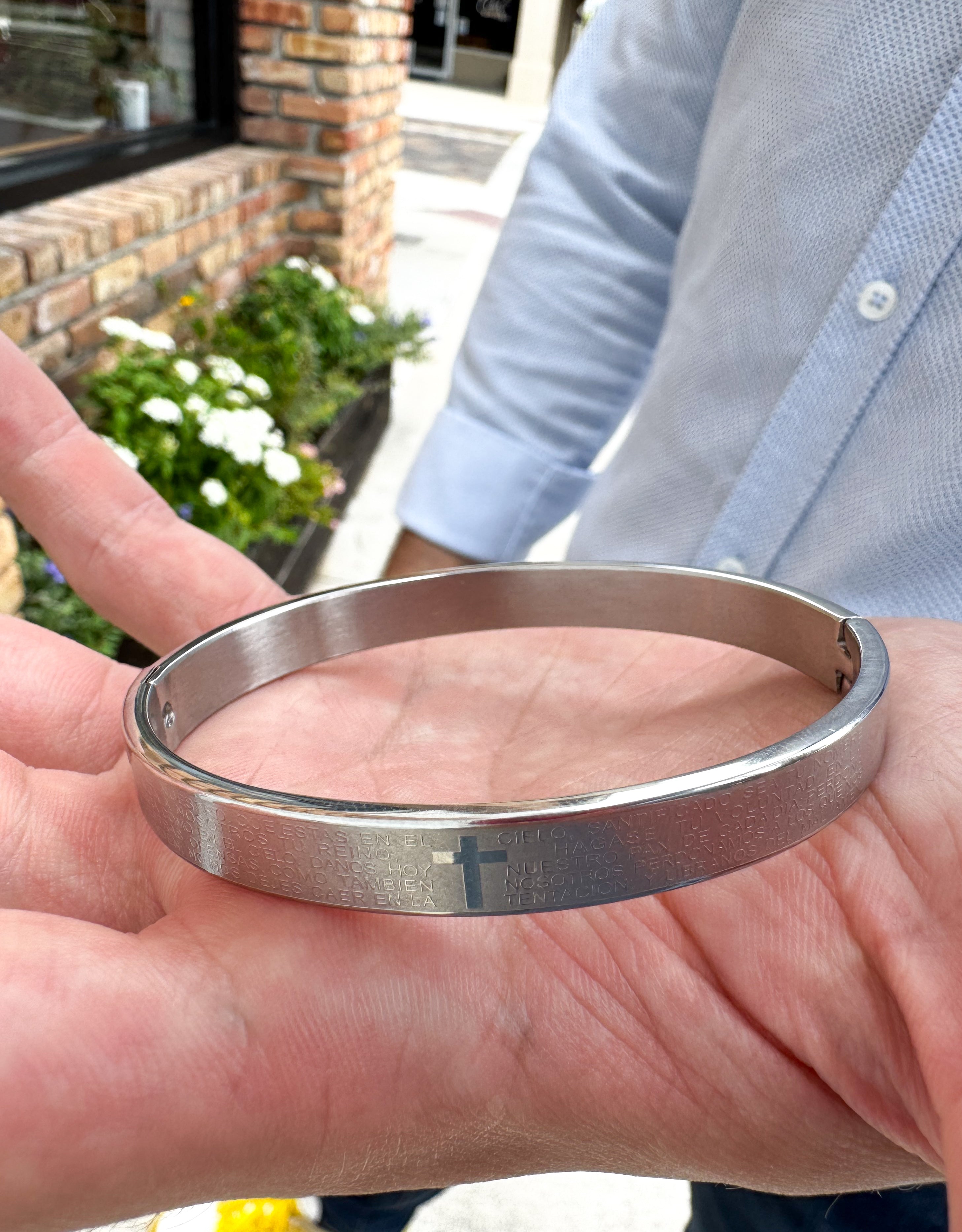 Silver Our Father Bracelet