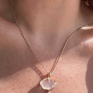 Cloud Raindrop Crystal Gems Golden Necklaces