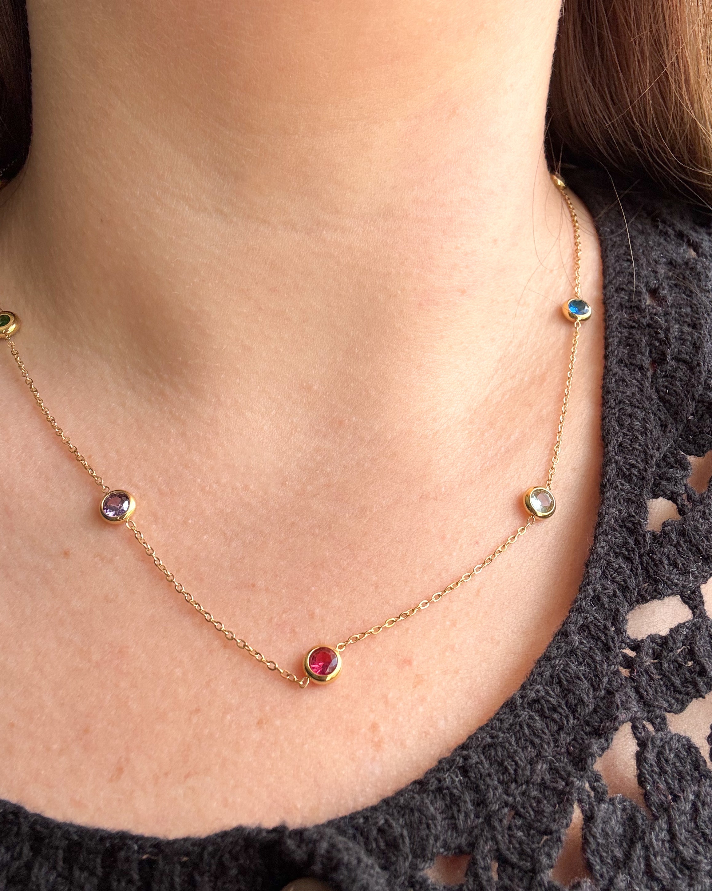 Multicolor Shiny Crystal Necklace