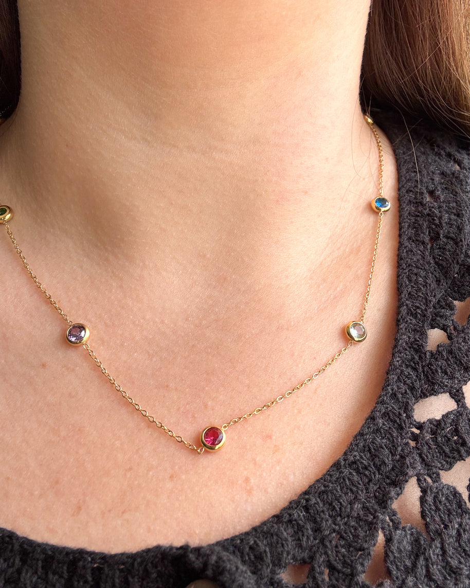 Multicolor Shiny Crystal Necklace