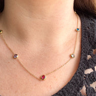 Multicolor Shiny Crystal Necklace