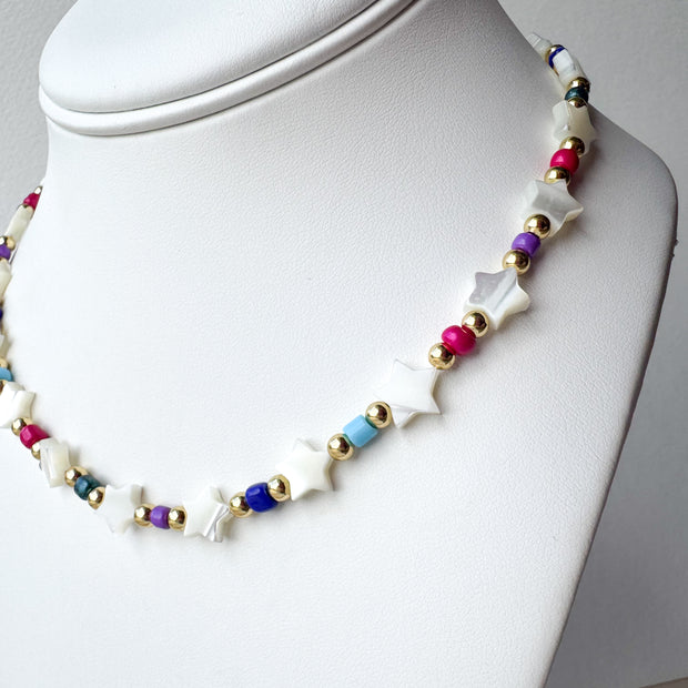 Multicolor Star Necklace